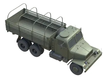 Praga V3S Military Truck  Low-poly 3D model