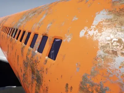 Abandoned Passenger Aircraft  3D model