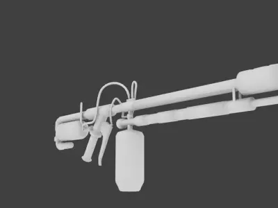 flamethrower grenade launcher 3D model