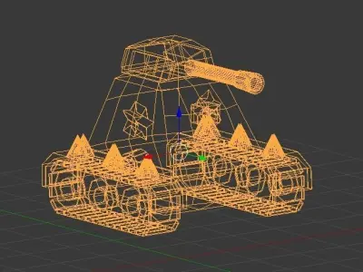 Low Poly Game Ready Tank Model Free low-poly 3D model