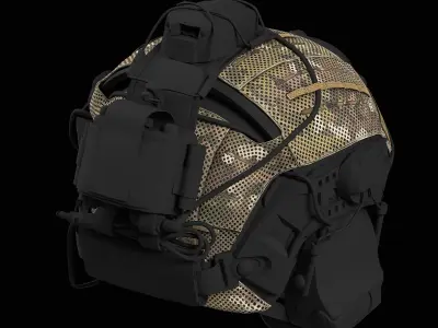 Crye Precision AirFrame Cover Cutout Low-poly 3D model
