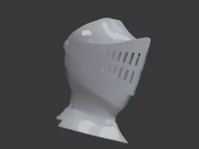 Medieval Knight Helmet 3D Printable 3D print model