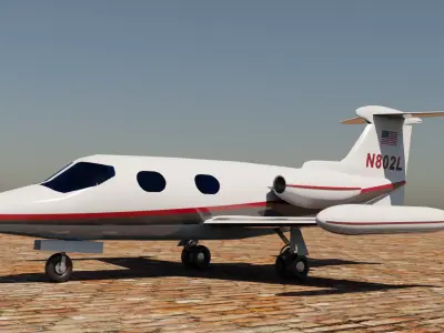 Lear 23 Private Jet 3D model