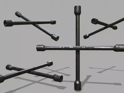  Lug Wrench Low-poly 3D model get