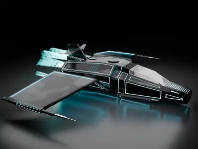 Sci Fi Air Craft Free 3D model