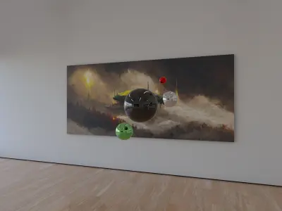 HDRI - Art Museum Gallery Interior 29 v2 - 16384x8192 Texture