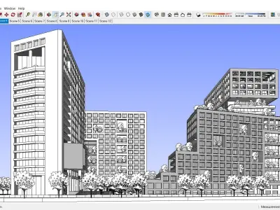 Sketchup Commercial Office Complex 213 3D model