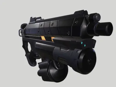 Grond Pistol  Low-poly 3D model