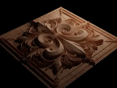 Ornate Elegant Design CNC 3d Print High Relief Sand Casting 3D print model