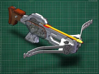 Tactical micro crossbow 3D model