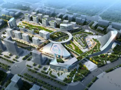 3Dmax fashion city commercial square building 81 3D model