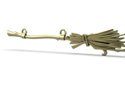 Witch Broom pendant 3D print model