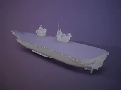 Queen Elizabeth class carriers  Low-poly 3D model