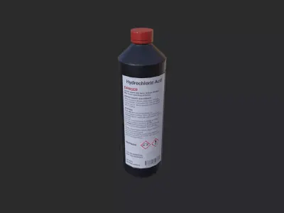 Round Bottle Low-poly 3D model