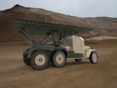 military launcher truck 3D model by wayokama72