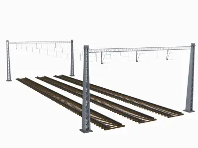 Railway High Traction Gate 3D model