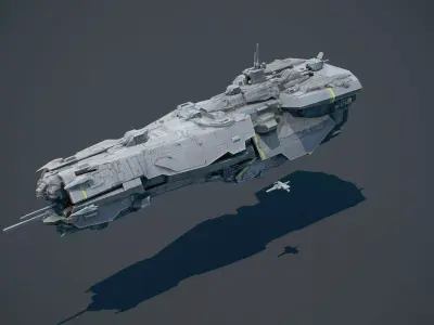 lowepoly spaceship 3D model