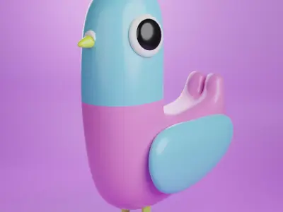 Mesmerizing Avian Elegance in Blender Free 3D model