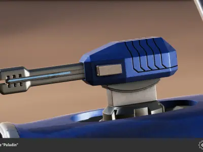 Spaceship Drone Paladin Low-poly 3D model
