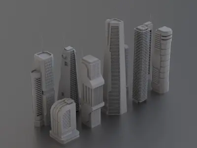 Kitbash Pack -150 PIECES Low-poly 3D model