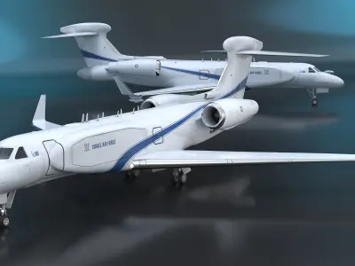 Electronic Surveillance Aircraft Simplified 3D model
