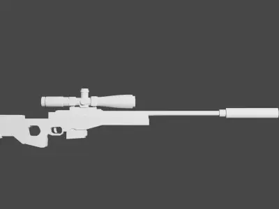 Sniper 3D rifle Free 3D model