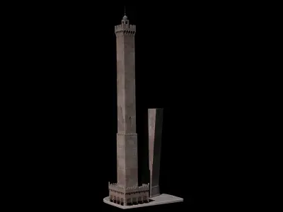Towers of Bologna 3D model