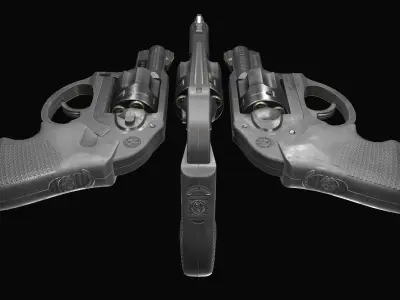 Ruger LCR 9mm Low-poly 3D model