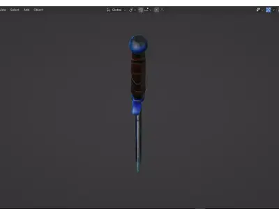 Viking dagger game asset Low-poly 3D model