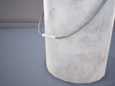 Industrial Bucket Low-poly 3D model