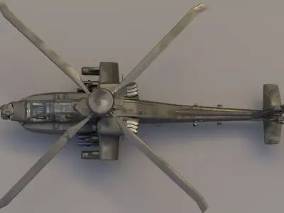 Apache Helicopter  Production Ready 3D model
