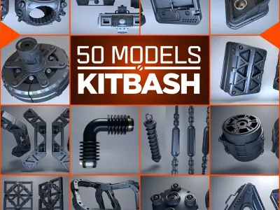 Kitbash 3d - 50 models 3D model
