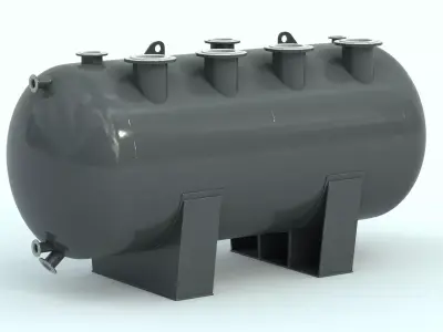 Refinery Acid Reaction Retention Tank 3D model