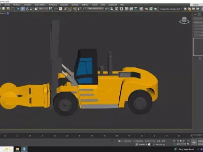 Forklift Truck Hy 32-12 Low-poly 3D model