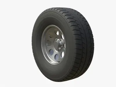 Generic Wheel  Low-poly 3D model