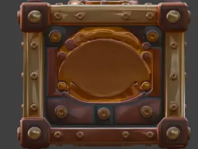 Steampunk Industrial Power Crate 3D Model Low-poly 3D model purchase