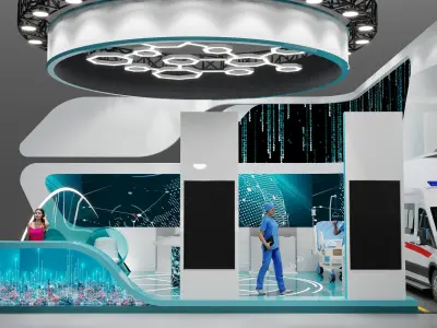 exhibition scene 3D model