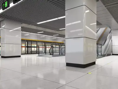 City Subway Low-poly 3D model