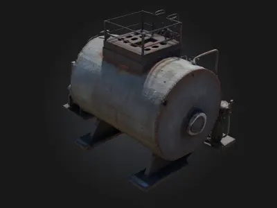 Industrial Boiler Unit  Heavy-Duty Power for Industrial Scenes 3D model