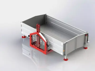 WG 0023 - Transport Box for tractor 3D model