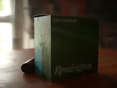 Shotgun shell gauge 12 and Remington shell box Low-poly 3D model