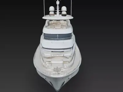 Luxury Mega Superyacht Modern Yacht Vessel 3D print model