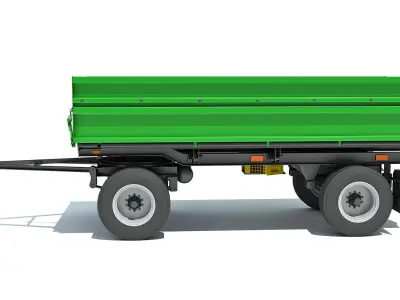 Farm Trailer 3D model from CGTrader