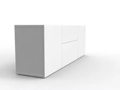 Modern Chest of Drawer Low-poly 3D model