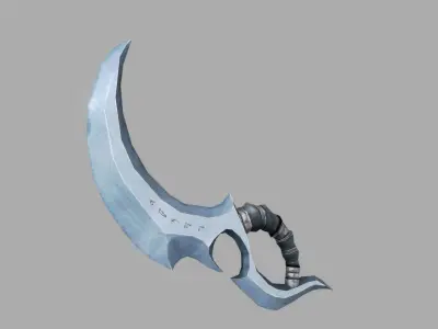 Dagger sword Low-poly 3D model 5
