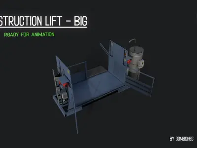 Construction Lift - Big Version Low-poly 3D model