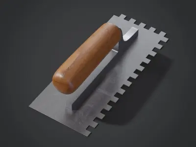 Square Notched Trowel 3D model