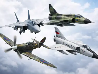 Military Aircraft Collection Pack 4 Fighter Jets STL Models