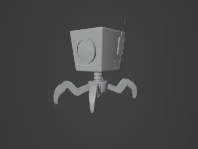 Futuristic 3D Robot Model - Game Ready Low-poly 3D model