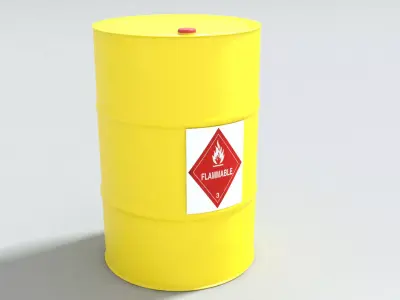 laos Oil Drum Low-poly 3D model